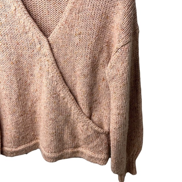 Madewell Beresford Wrap Front Pullover Sweater V Neck Chunky Flecked Yarn AD045 - Picture 5 of 11
